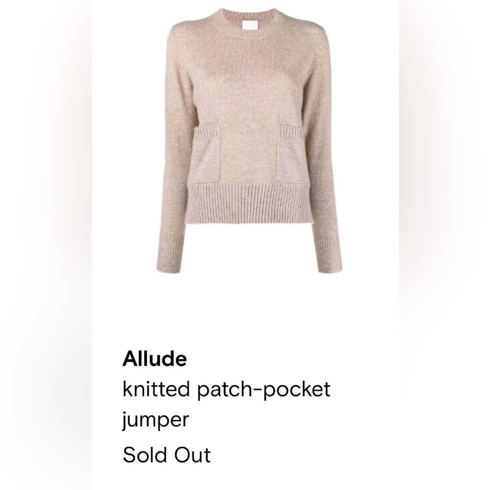 Beige cashmere sweater- crew neck